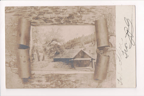 VT, PROSPER - Old Mill, Birch Bark RPPC - C17001