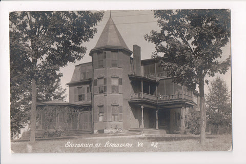 VT, RANDOLPH - Sanitarium about 1917, closeup - RPPC - A10103