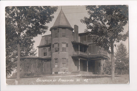 VT, Randolph - Sanitarium about 1917, closeup - RPPC - A10103