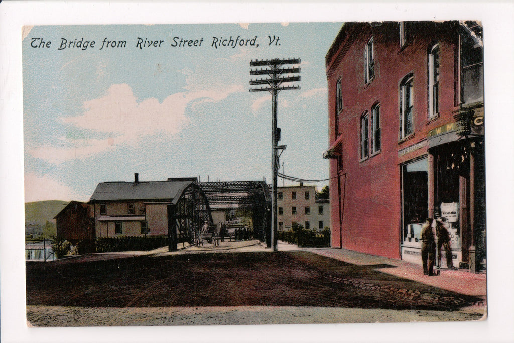 VT, RICHFORD - Bridge from River Street postcard - C17417