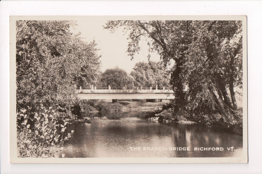 VT, Richford - The Branch Bridge - RPPC - D08013