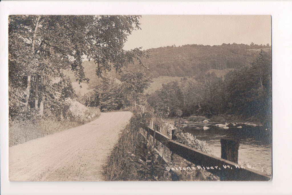VT, SAXTONS RIVER - road from Saxtons River to Cambridgeport - RPPC - B05151