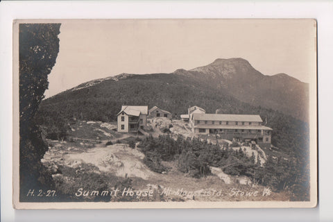 VT, Stowe - Summit House with people, cars - RPPC - MB0001