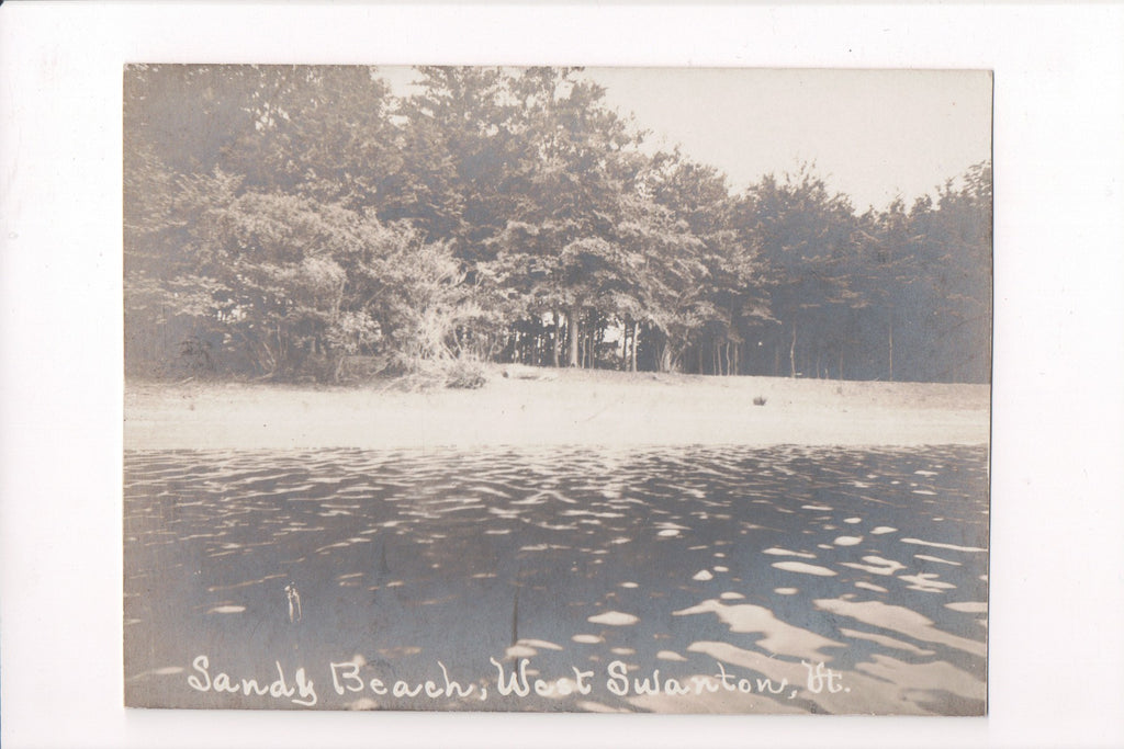 VT, WEST SWANTON - Sandy Beach - RPPC - B11435