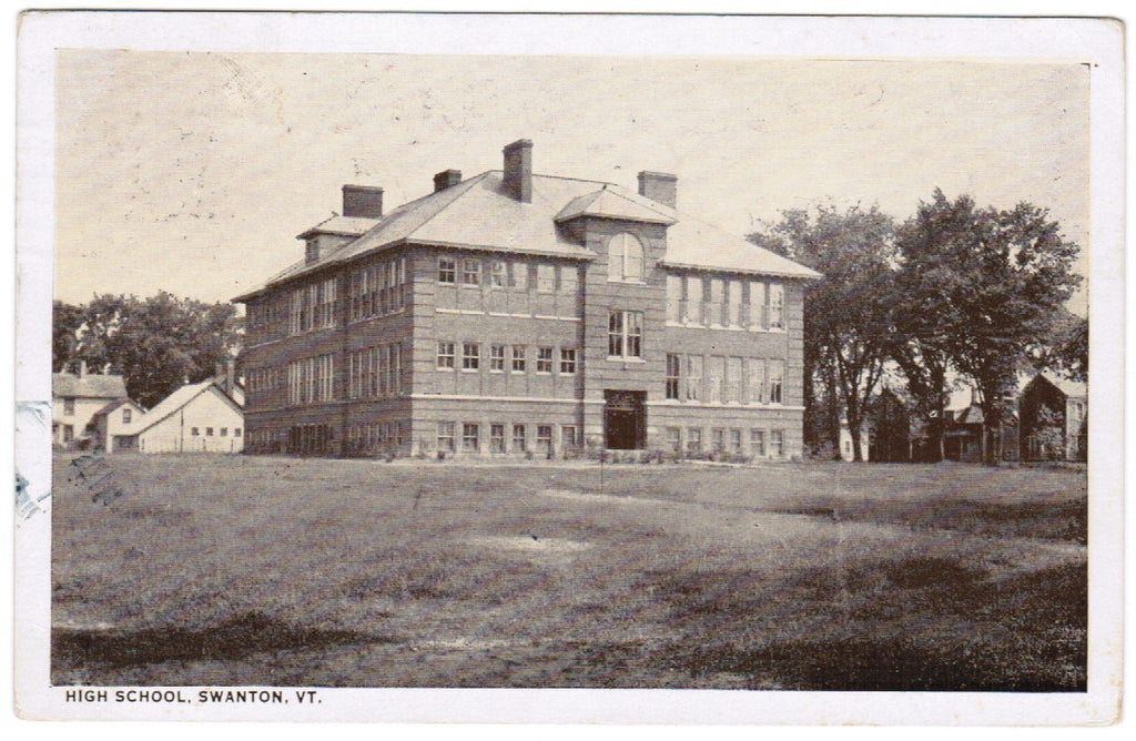 VT, SWANTON- High School postcard - R01098