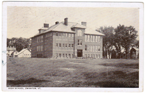 VT, SWANTON- High School postcard - R01098