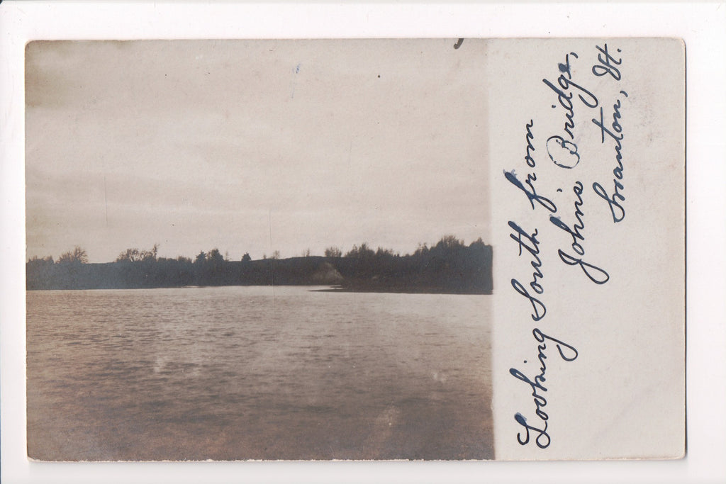 VT, SWANTON - view from Johns Bridge - RPPC - B11012