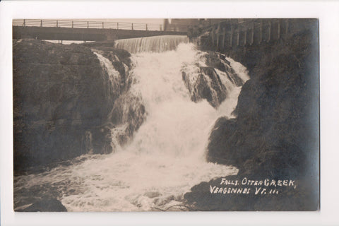 VT, Vergennes - Otter Creek Falls - RPPC - JJ0661
