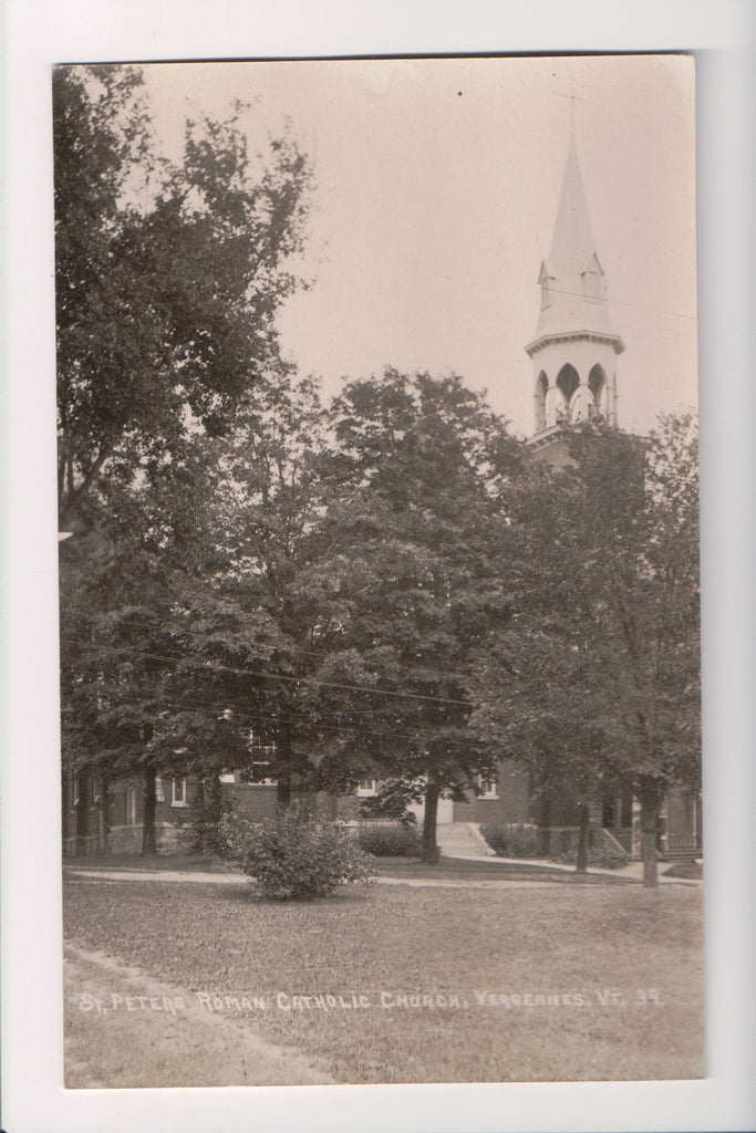 VT, VERGENNES - St Peters Roman Catholic Church - RPPC - S01277