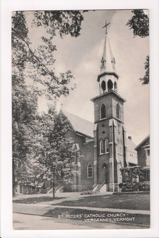 VT, Vergennes - St Peters Catholic Church postcard - w03089