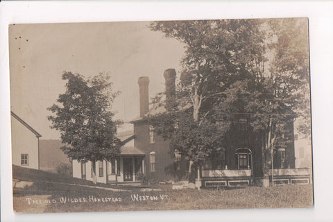 VT, Weston - The old Wilder Homestead, brick building - RPPC - A10106