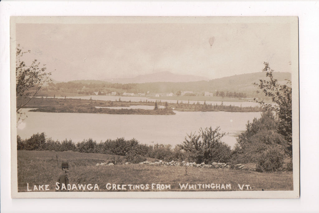 VT, WHITINGHAM - Lake Sadawga Greetings from - RPPC - E05136