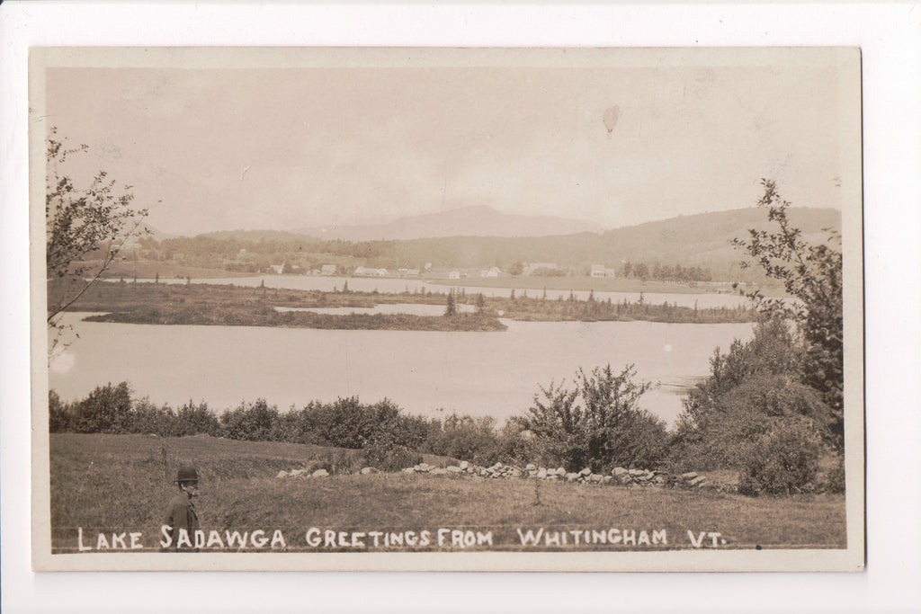 VT, Whitingham - Lake Sadawga Greetings from - RPPC - E05136
