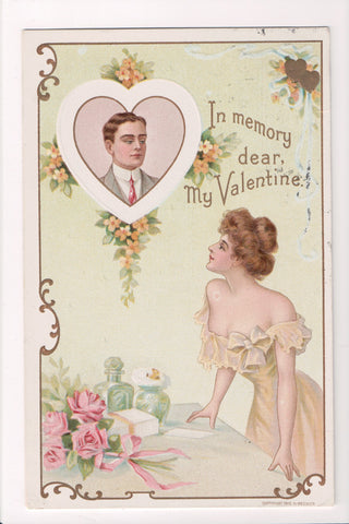 Valentine - In Memory dear, My Valentine - Wessler postcard - C08351