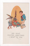 Easter - Humanized Hare, wheelbarrow Volland (original SOLD) - C06411