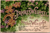 New Year - Zum Jahreswechsel die Gesten Wunsche postcard - w00205