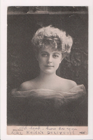 People - Female postcard - Pretty Woman - Edna Hunter w/bare shoulders - W00249