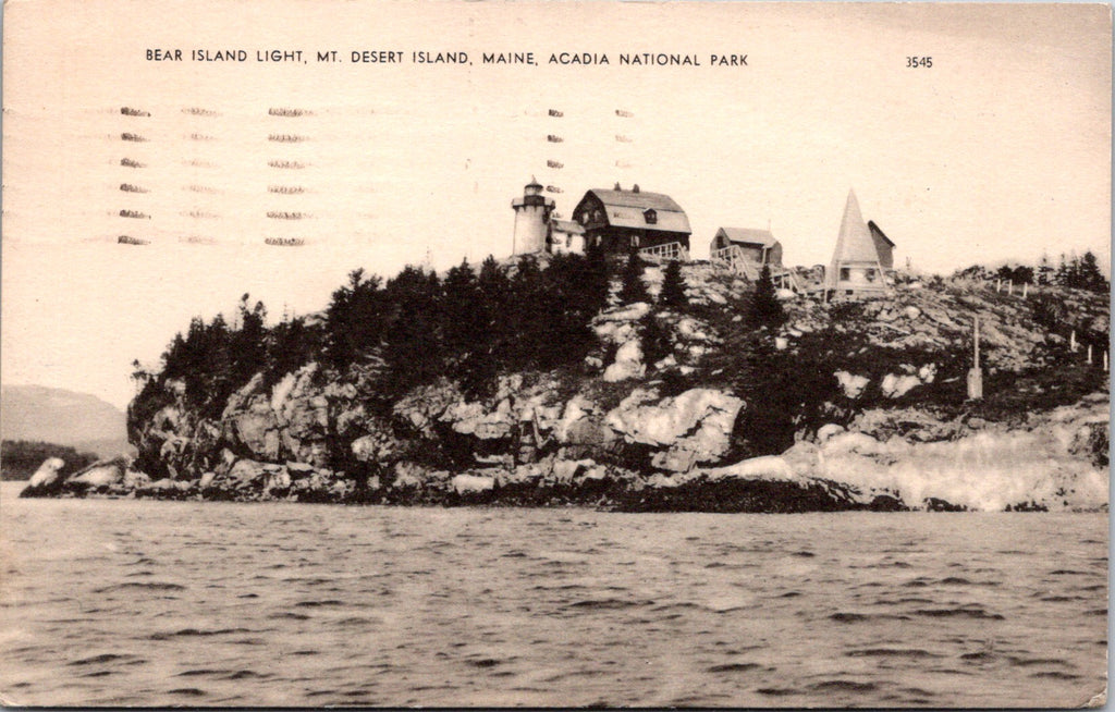 ME, Mount Desert Island - Bear Island Light,  Lighthouse, Light House and buildi