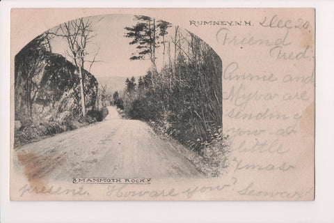 NH, Rumney - Mammoth Rock and road - 1906 postcard - W00537