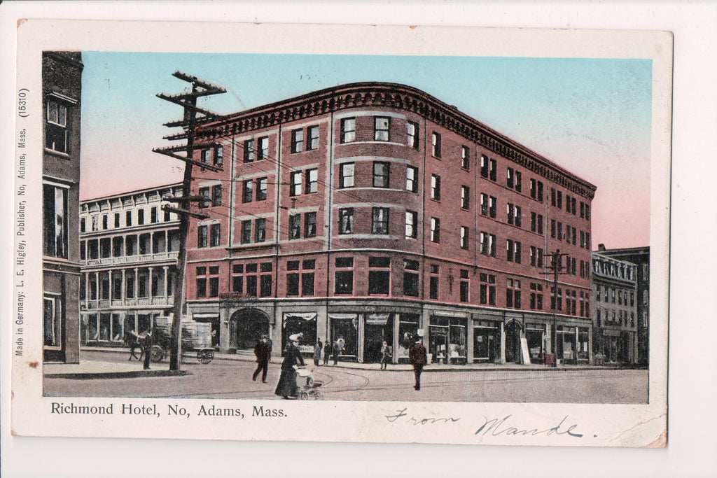 MA, North Adams - Richmond Hotel - L E Higley pub - w00649