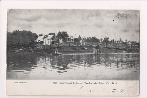 NJ, ASBURY PARK - Wesley Lake - Emory St Bridge, surrounding - w00662
