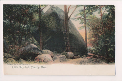 MA, Peabody - Ship Rock, ladder up close - w00697