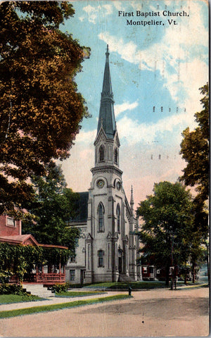 VT, MONTPELIER - First Baptist Church - 1925 postcard - w00939