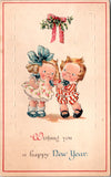 New Year - Campbell soup kids, mistletoe - Grace Drayton? - W01100