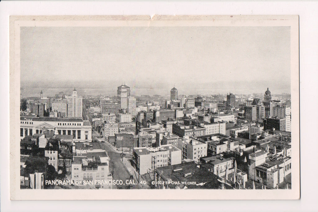 CA, SAN FRANCISCO - Bird Eye View panorama - Weidner Postcard - w01152