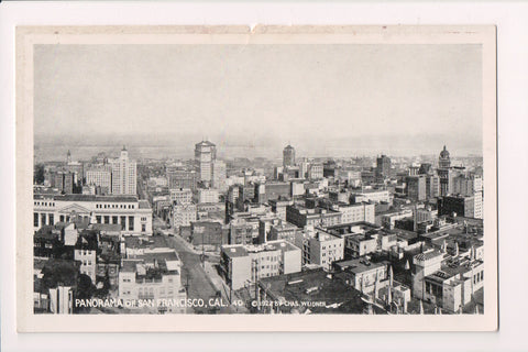 CA, SAN FRANCISCO - Bird Eye View panorama - Weidner Postcard - w01152