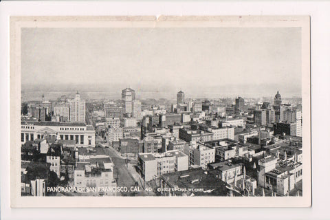 CA, San Francisco - Bird Eye View panorama - Weidner Postcard - w01152
