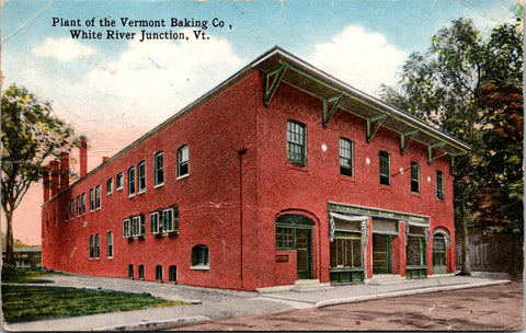 VT, White River Junction - Vermont Baking Co Plant building postcard - w01338