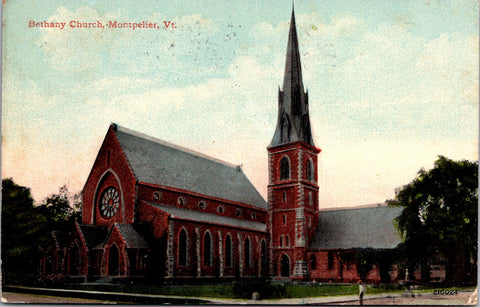 VT, Montpelier - Bethany Church close up postcard - w01374