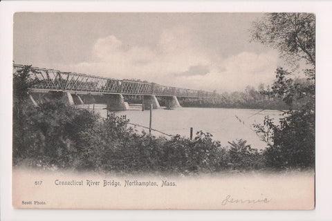 MA, Northampton - CT River Bridge postcard - w01429