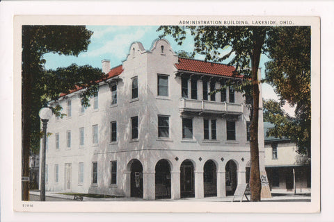 OH, Lakeside - ADMINISTRATION building postcard - w01480