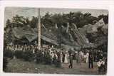 PA, Woodside Park - Rollercoaster ride, people postcard - w01527