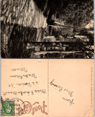 NY, Boonville - Erwin Park, people, stairs, path - @1915 postcard - w01547