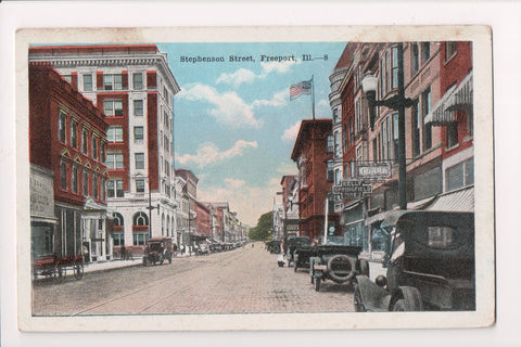 IL, FREEPORT - STEPHENSON ST, KELLY SPRINGFIELD TIRES, bakery etc - w01636