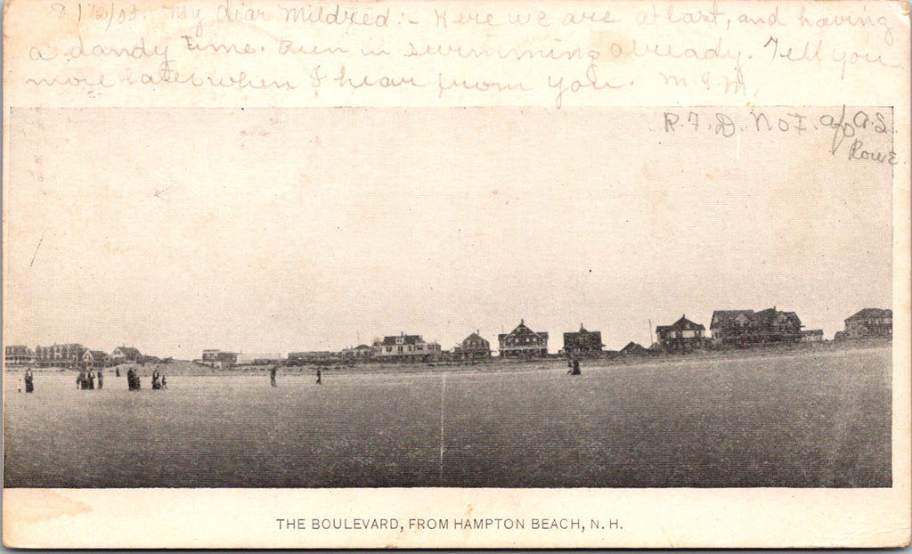 NH, Hampton Beach - The Boulevard - 1905 postcard - W01638