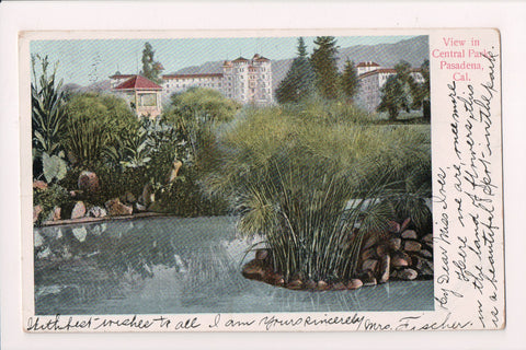 CA, PASADENA - Central Park view - M Rieder pub postcard - w01700