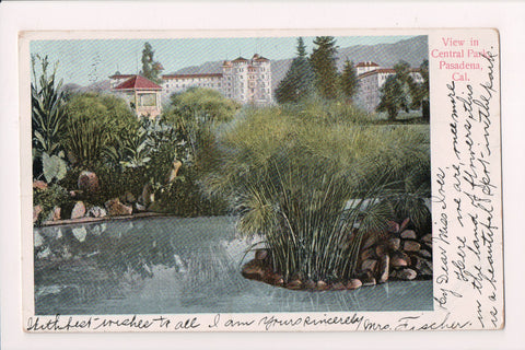 CA, Pasadena - Central Park view - M Rieder pub postcard - w01700