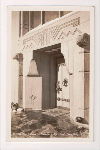 OR, MOUNT HOOD - Entrance to Gov't Camp Timberline Lodge RPPC - w01722