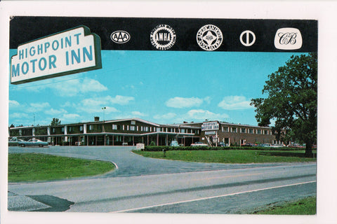 MA, Chicopee Falls - Highpoint Motor Inn postcard - w02548
