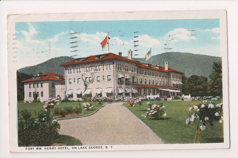 NY, Lake George - Fort Wm Henry Hotel - 1925 postcard - w02601