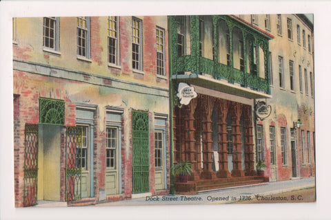 SC, Charleston - DOCK STREET THEATRE - 1949 postcard - w02669