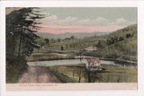 VT, SPRINGFIELD - Ox Bow Black River - vintage bird eye view w/houses - w02744