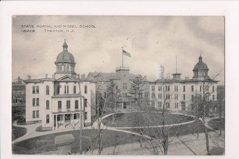 NJ, TRENTON - State Normal and Model School postcard - w02769