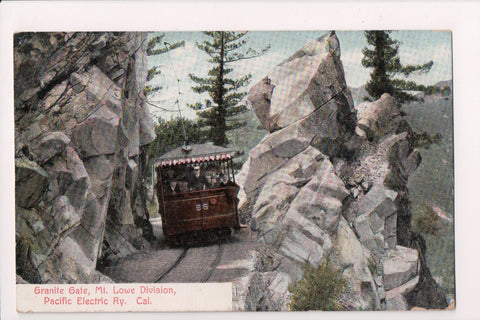 CA, Mt Lowe - Granite Gate - Pacific Electric RY #55 closeup - w02817