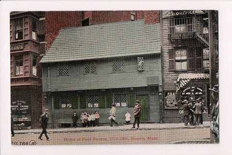 MA, Boston - Paul Revere home - Tony Boccuzzi Store postcard - w02870