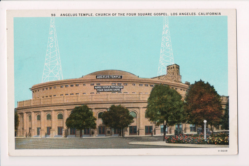 CA, LOS ANGELES - Angelus Temple Church of 4 Square Gospel, KFGS - w02881